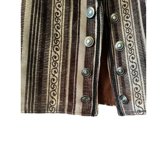 Vintage Traditional General Store Cotton tapestry open front jacket Unique M - Picture 2 of 8